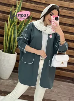 خرید اینترنتی مانتو کتی پانچ مغزی دوزی کد1341فروشگاه ونوس مد