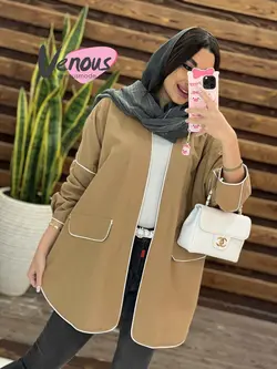 خرید اینترنتی مانتو کتی پانچ مغزی دوزی کد1341فروشگاه ونوس مد