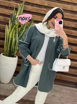 خرید اینترنتی مانتو کتی پانچ مغزی دوزی کد1341فروشگاه ونوس مد