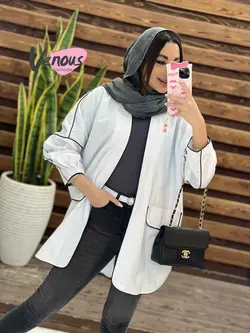 خرید اینترنتی مانتو کتی پانچ مغزی دوزی کد1341فروشگاه ونوس مد