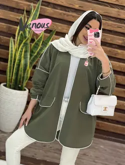 خرید اینترنتی مانتو کتی پانچ مغزی دوزی کد1341فروشگاه ونوس مد