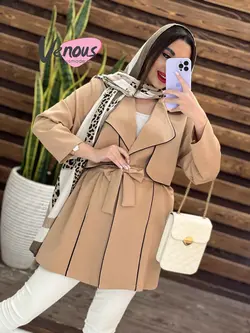 مانتو ژیله دار مغزی دوزی کد 1315 شیک و خاص با مجموعه ونوس مد