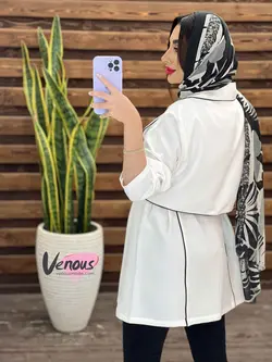 مانتو ژیله دار مغزی دوزی کد 1315 شیک و خاص با مجموعه ونوس مد