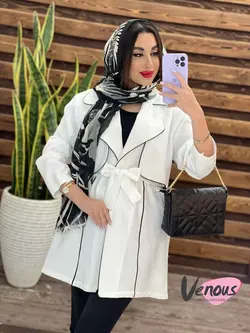 مانتو ژیله دار مغزی دوزی کد 1315 شیک و خاص با مجموعه ونوس مد