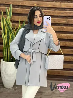 مانتو ژیله دار مغزی دوزی کد 1315 شیک و خاص با مجموعه ونوس مد
