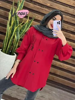 مانتو الیزه طرح دار کد 1308 شیک و خاص با فروشگاه ونوس مد