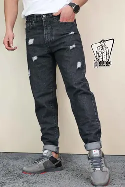 شلوار مام فیت طوسی تیره BERSHKA کد 679  فروشگاه ونوس مد