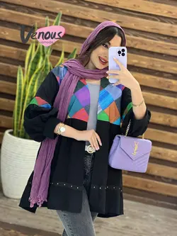 خرید اینترنتی مانتو بابوس طرح تکه دوزی کد 1292فروشگاه ونوسمد