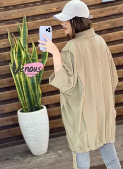 خرید اینترنتی و حضوری مانتو لنین پایین گت کد 1285 در ونوس مد