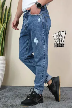 شلوار مام فیت زاپ دار BERSHKA کد 676  فروشگاه انلاین ونوس مد