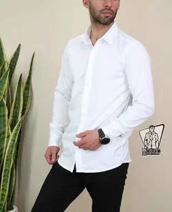 پیراهن سفید مردانه FERRAGAMA کد 673 درفروشگاه انلاین ونوس مد