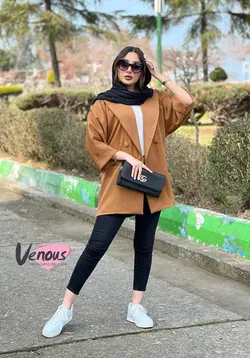 خرید اینترنتی مانتو کتی چهاردکمه آستین دوبل کد 1277 ونوس مد