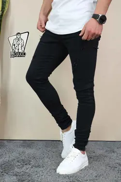 شلوار جین ذغالی زاپ دار کد 668 در مجموعه اینترنتی ونوس مد