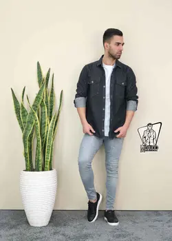 پیراهن جین ذغالی ATA کد 657 در فروشگاه انلاین ونوس مد