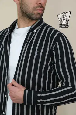 پیراهن مردانه راه راه POLO کد 654 انلاین و حضوری در ونوس مد