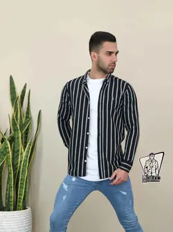 پیراهن مردانه راه راه POLO کد 654 انلاین و حضوری در ونوس مد