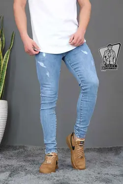 شلوار جین آبی روشن BERSHKA کد 653 در مجموعه اینترنتی ونوس مد