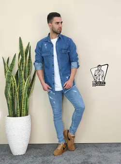 پیراهن جین زاپ دار ATA کد 652 در فروشگاه انلاین ونوس مد