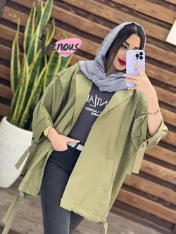 خرید اینترنتی مانتو پانچ آستین حلقه کد 1237 فروشگاه ونوس مد