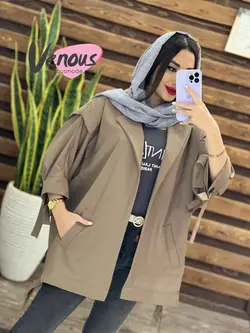 خرید اینترنتی مانتو پانچ آستین حلقه کد 1237 فروشگاه ونوس مد