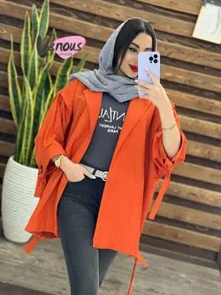 خرید اینترنتی مانتو پانچ آستین حلقه کد 1237 فروشگاه ونوس مد