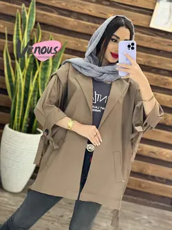 خرید اینترنتی مانتو پانچ آستین حلقه کد 1237 فروشگاه ونوس مد