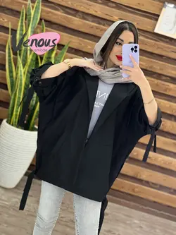 خرید اینترنتی مانتو پانچ آستین حلقه کد 1237 فروشگاه ونوس مد