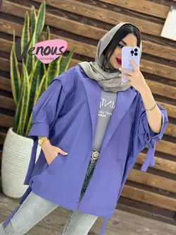 خرید اینترنتی مانتو پانچ آستین حلقه کد 1237 فروشگاه ونوس مد