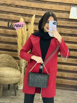 خرید اینترنتی مانتو مازراتی یقه زنجیری کد 1236فروشگاه ونوسمد