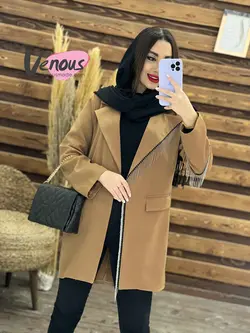 خرید اینترنتی مانتو مازراتی یقه زنجیری کد 1236فروشگاه ونوسمد