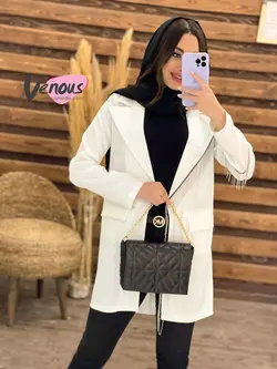 خرید اینترنتی مانتو مازراتی یقه زنجیری کد 1236فروشگاه ونوسمد