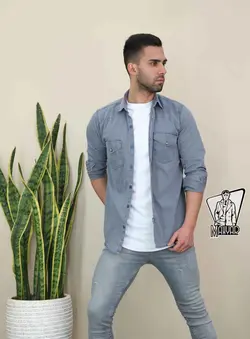 پیراهن مردانه کتان BERSHKA کد 649 در مجموعه اینترنتی ونوس مد