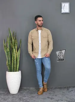 پیراهن مردانه کتان BERSHKA کد 649 در مجموعه اینترنتی ونوس مد