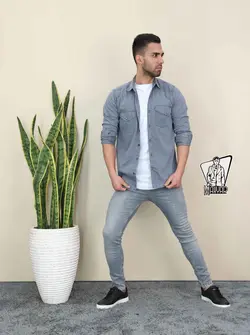 پیراهن مردانه کتان BERSHKA کد 649 در مجموعه اینترنتی ونوس مد