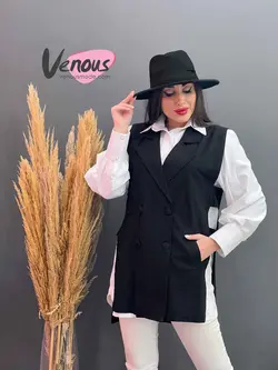 خرید اینترنتی مانتو سارافونی دو تیکه کد 1190 فروشگاه ونوس مد