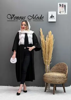 خرید اینترنتی مانتو بلند قیطون دوزی کد 1159 فروشگاه ونوس مد