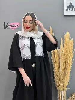 خرید اینترنتی مانتو بلند قیطون دوزی کد 1159 فروشگاه ونوس مد