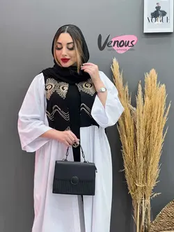 خرید اینترنتی مانتو بلند قیطون دوزی کد 1159 فروشگاه ونوس مد