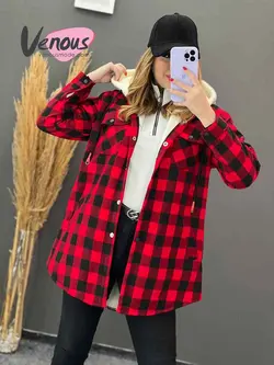 خرید اینترنتی و حضوری پالتو چهارخونه داخل ببعی کد 1134ونوس