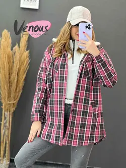 خرید اینترنتی و حضوری پالتو چهارخونه داخل ببعی کد 1134ونوس