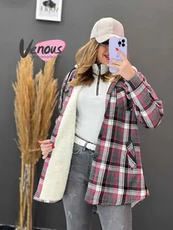 خرید اینترنتی و حضوری پالتو چهارخونه داخل ببعی کد 1134ونوس