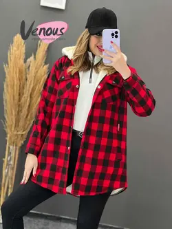 خرید اینترنتی و حضوری پالتو چهارخونه داخل ببعی کد 1134ونوس