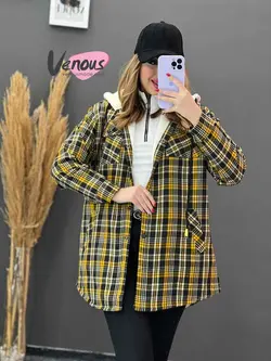 خرید اینترنتی و حضوری پالتو چهارخونه داخل ببعی کد 1134ونوس