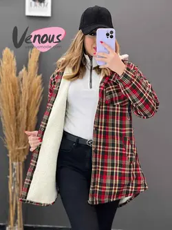 خرید اینترنتی و حضوری پالتو چهارخونه داخل ببعی کد 1134ونوس