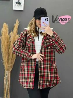 خرید اینترنتی و حضوری پالتو چهارخونه داخل ببعی کد 1134ونوس