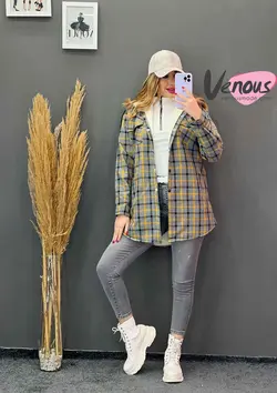 خرید اینترنتی و حضوری پالتو چهارخونه داخل ببعی کد 1134ونوس