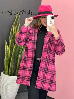 خرید اینترنتی و حضوری پالتو چهارخونه فوتر کد 1130 ونوس مد