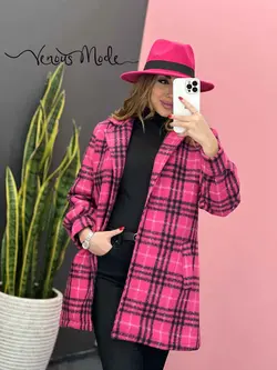 خرید اینترنتی و حضوری پالتو چهارخونه فوتر کد 1130 ونوس مد