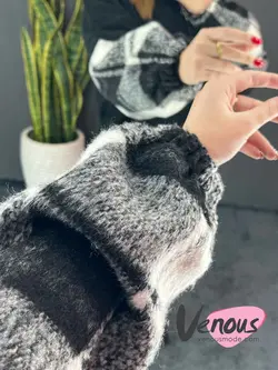 خرید اینترنتی و حضوری هودی مخمل ترکیبی کد 1083 فروشگاه ونوس