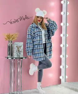 خرید اینترنتی و حضوری پالتو چهارخونه موهر کد 1076 ونوس مد